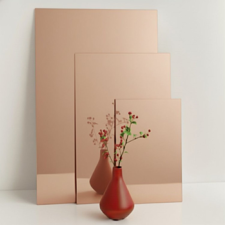 Plexi lustro gold rose 1,9 mm 700×500 mm – do cięcia | ALUPLEXI