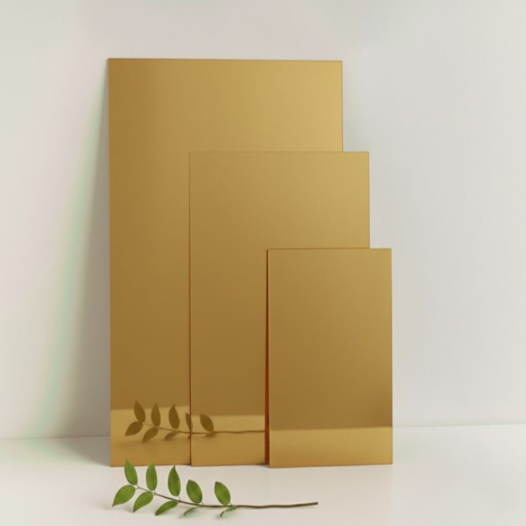 Plexi lustro złote 2,8 mm 700×500 mm – dekoracje | ALUPLEXI