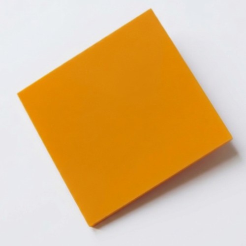 Tester plexi 3mm Dojrzała Morela, mała formatka do testów - 90×90 mm - strona mat | ALUPLEXI