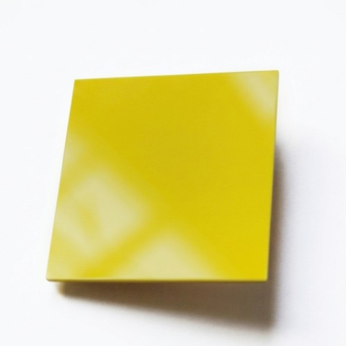 Tester plexi 3mm Słoneczna Lemoniada, mała formatka do testów - 90×90 mm strona połysk | ALUPLEXI