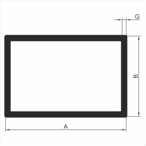 Profil prostokątny aluminiowy ALUPLEXI